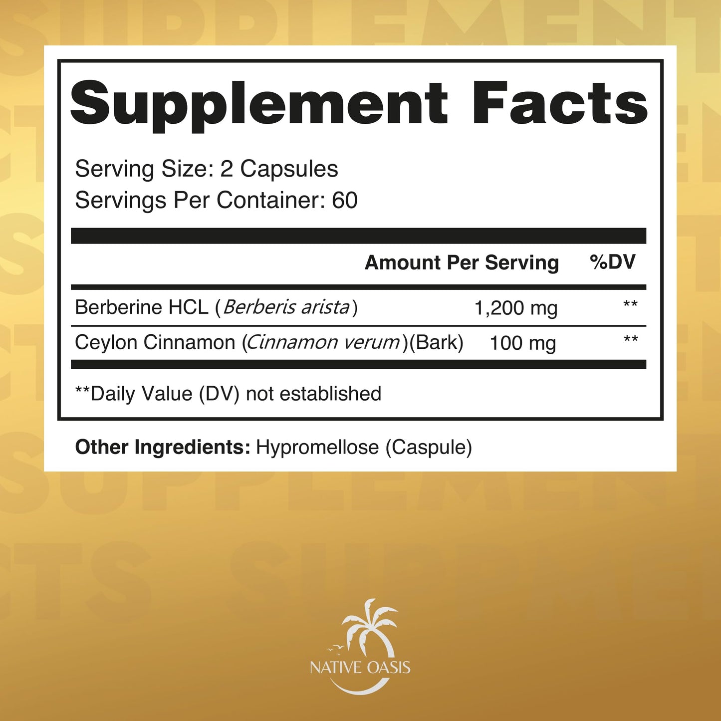 Berberine Supplement with Ceylon Cinnamon | Berberine HCL 1,200mg Plus Ceylon