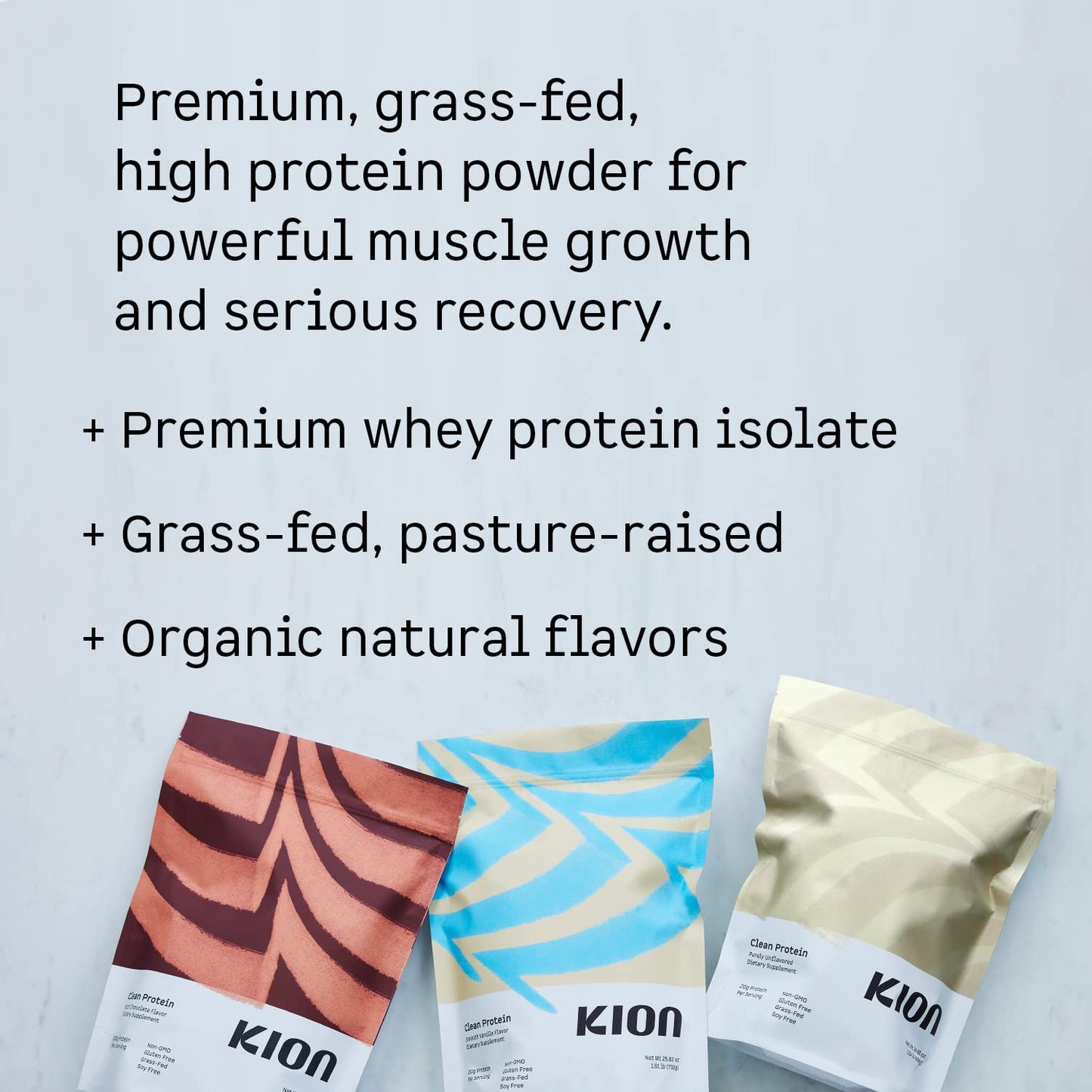 Kion Clean Protein | Grass-Fed & Pasture-Raised Whey Isolate Protein Powder