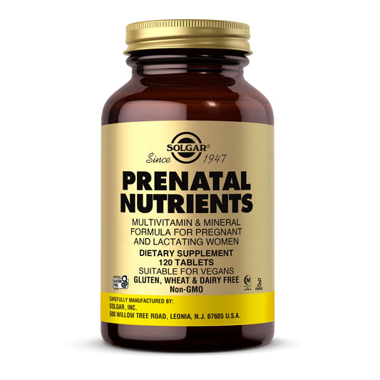 Solgar Prenatal Nutrients, 120 Tablets - Multivitamin & Mineral Formula for Pregnant & Lactating Women