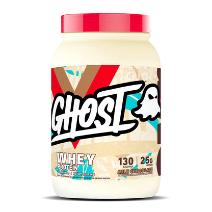 GHOST Whey Protein Powder, Milk Chocolate - 2LB Tub, 25G of Protein - Flavored Isolate