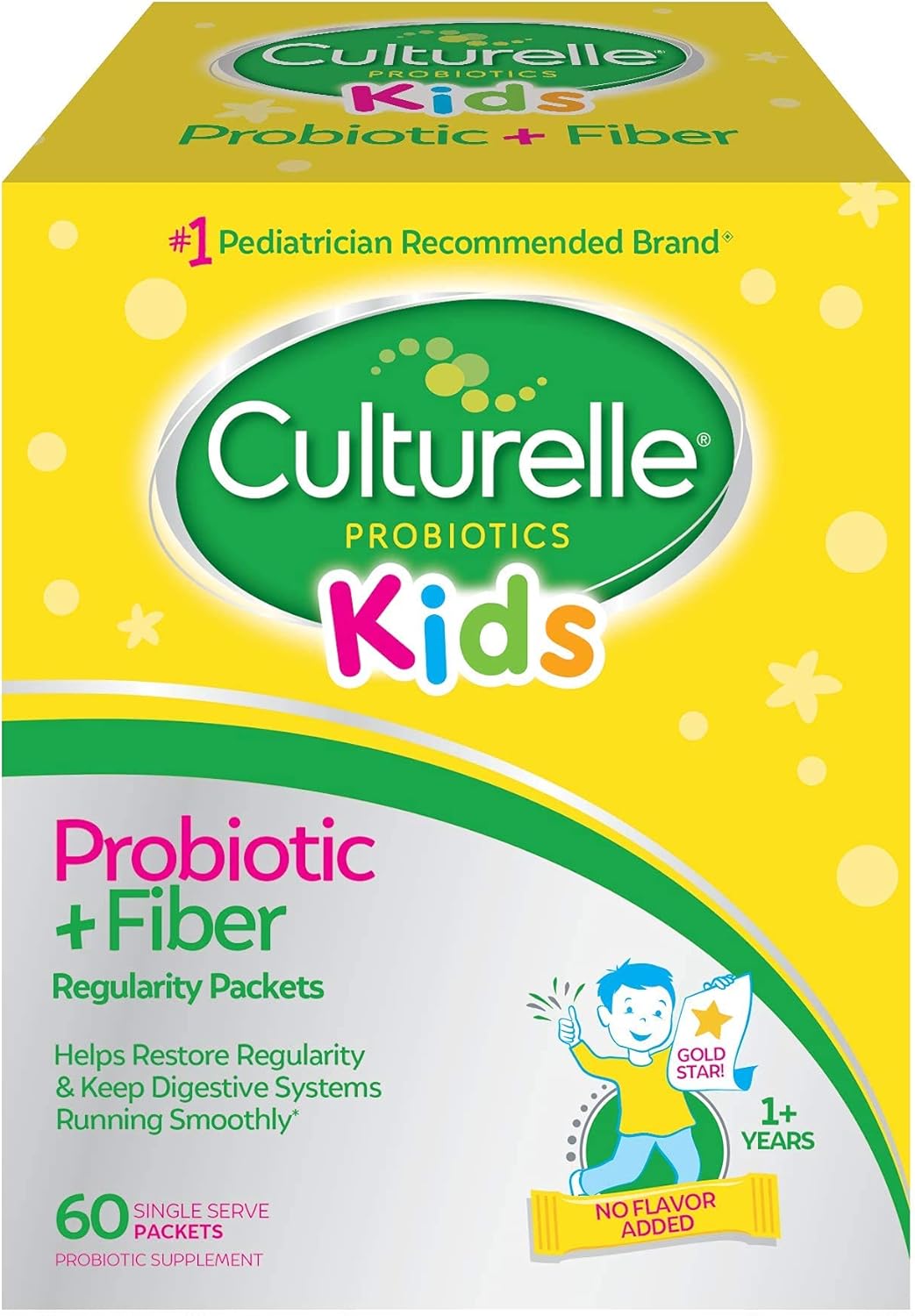 Culturelle Kids Probiotic + Fiber Packets (Ages 1+) - 60 Count