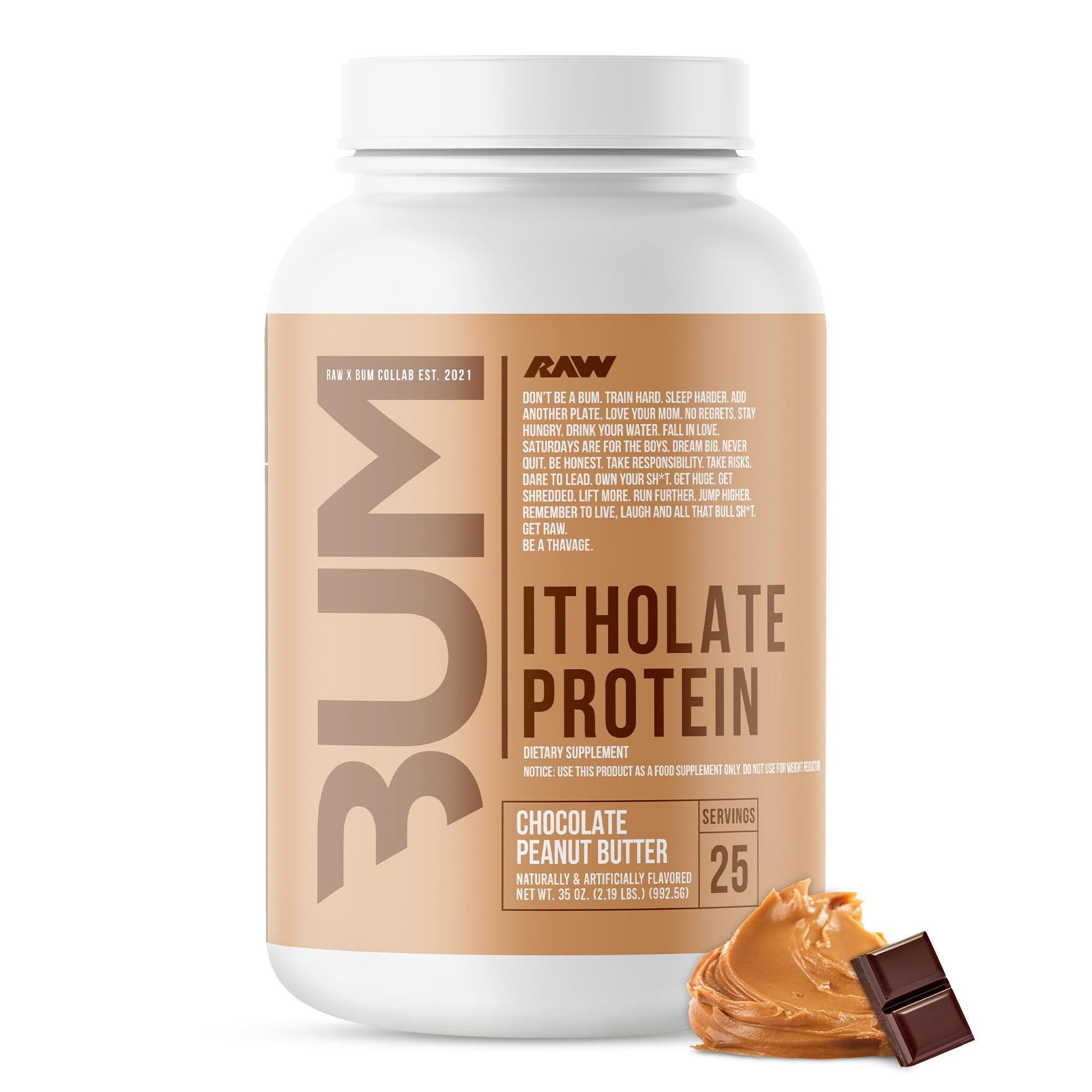 RAW Whey Isolate Protein Powder, Chocolate Peanut Butter (CBUM Itholate) - 100% Grass