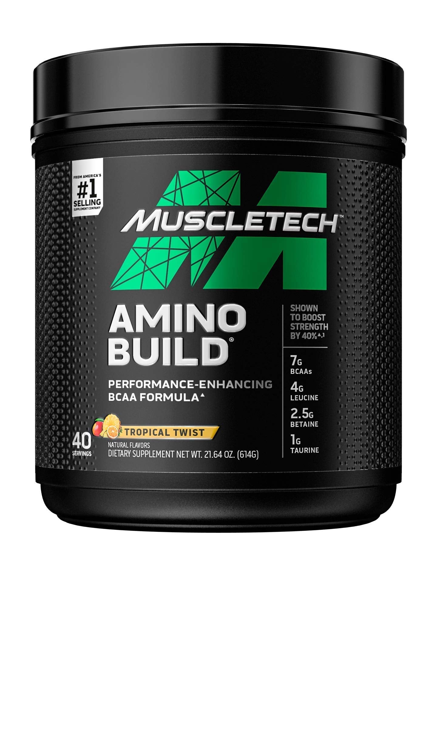 BCAA Amino Acids + Electrolyte Powder, MuscleTech Amino Build, 7g of BCAAs 