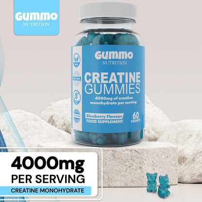 Creatine Monohydrate Gummies 4000mg for Men & Women - 60 Chewable Creatine