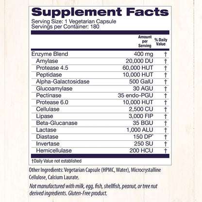 Healthy Origins Digestive Enzymes (NEC) Broad Spectrum - with Protease