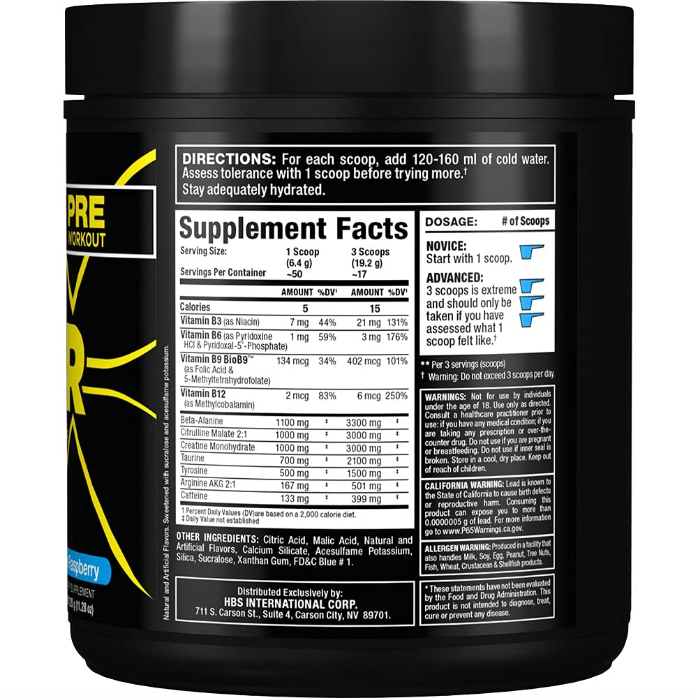 ALLMAX IGNITER Sport, Blue Raspberry - 330 g - Pre-Workout Formula - with Caffeine, L-Citrulline, L-Arginine, Creatine & Beta Alanine - Up to 50 Servings