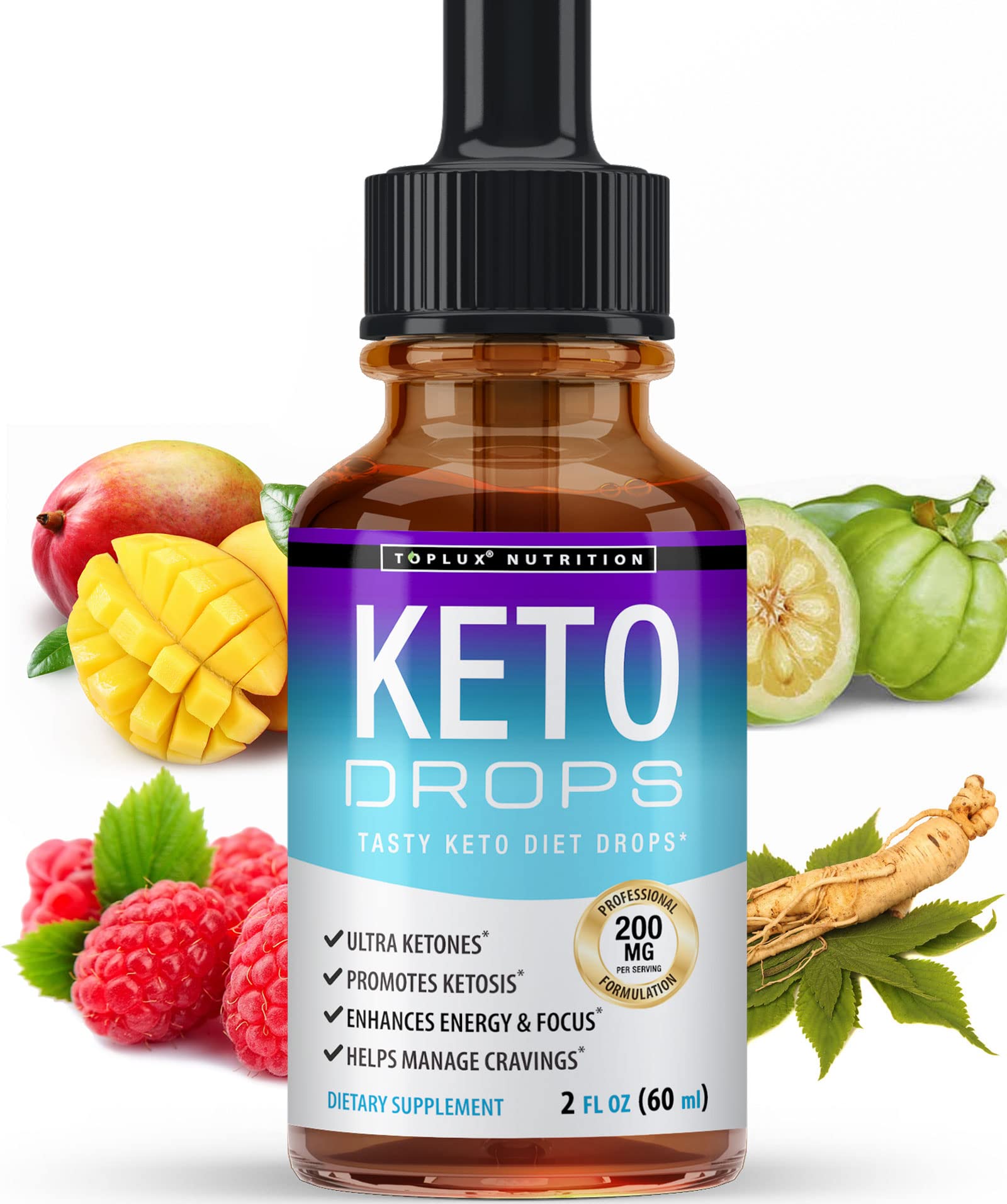 Keto Diet Drops Weight Loss Ketogenic Supplement - Premium Fat Burner Formula 