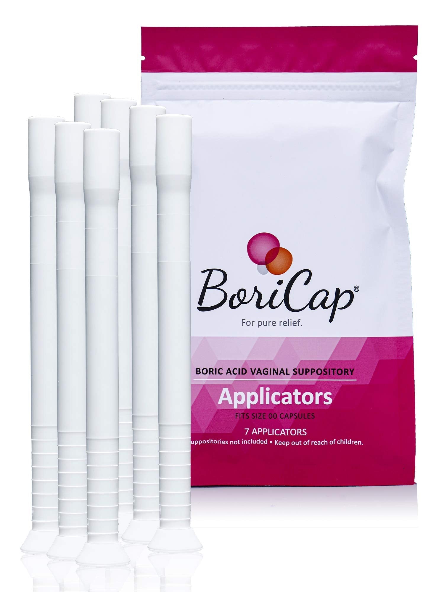 BoriCap Boric Acid Vaginal Suppository Applicators, 7 Applicators - Hygienic Solution