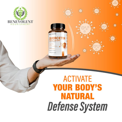 Benevolent Nourishment Quercetin with Bromelain, Zinc Complex, Vitamin C & D, Turmeric