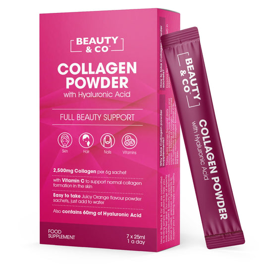 Collagen 2500mg Powder Supplement Boosted with Vitamin C and Hyaluronic Acid (Bovine)