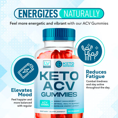 5 Pack - Keto Genesis Keto ACV Gummies Advanced Weight Loss, Genesis ACV, Genesis