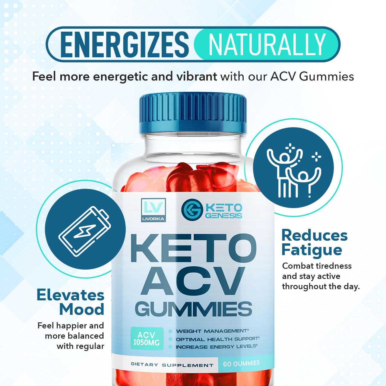 2 Pack - Keto Genesis Keto ACV Gummies Advanced Weight Loss, Genesis ACV, Genesis