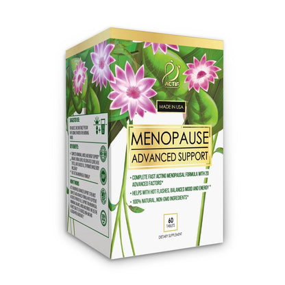 Actif Menopause Advanced Support with 20+ Organic Vitamins and Herbs - Relieves Hot Flashes, Night Sweats