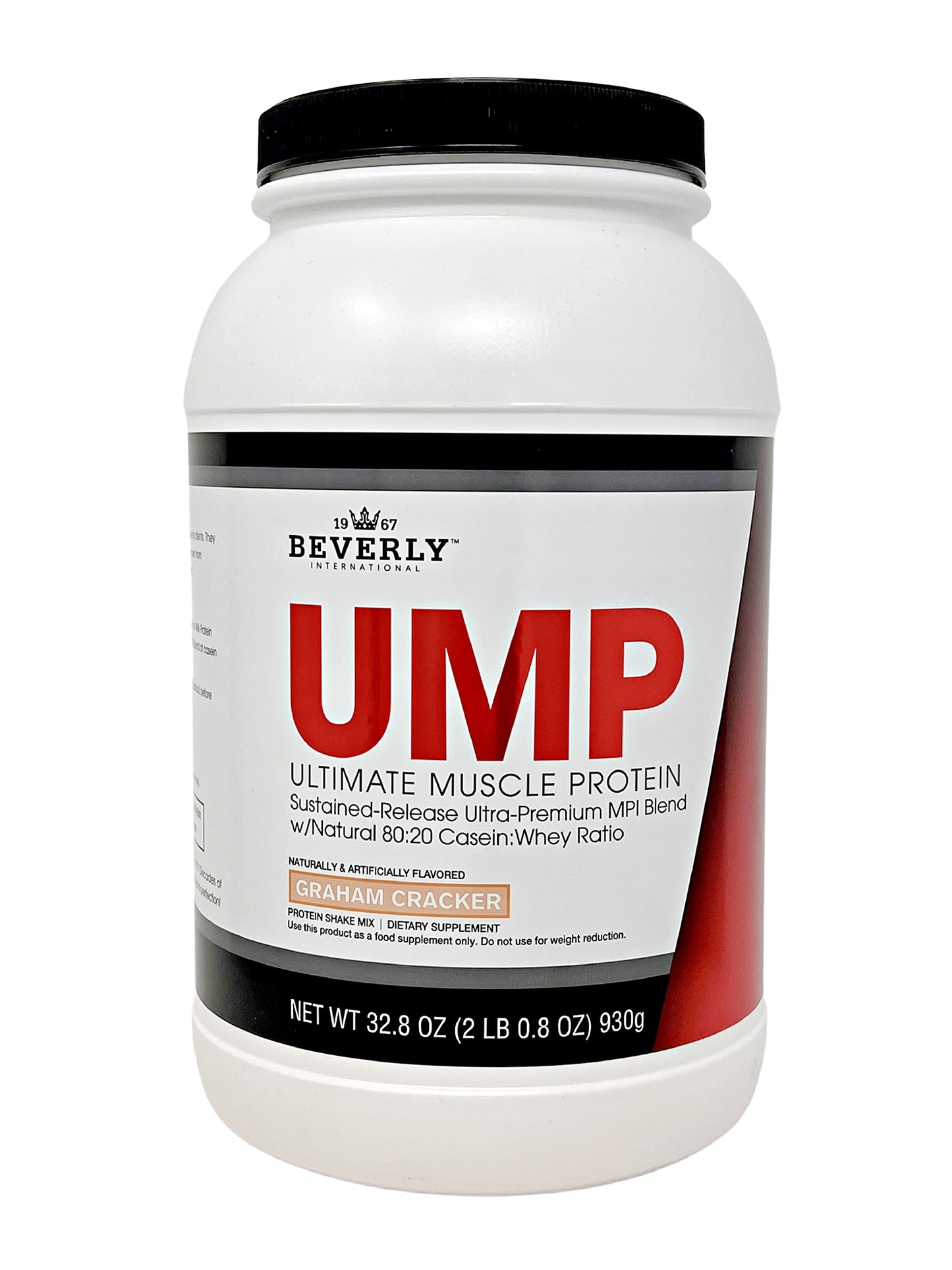 Beverly International UMP Protein Powder, Graham Cracker. Unique Whey-Casein Ratio 