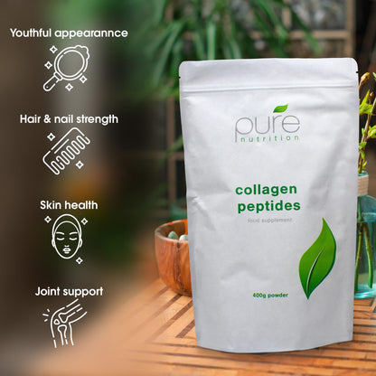 Pure Collagen Powder, Bovine Collagen Peptides Powder by Pure 400g