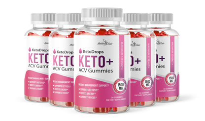 Keto Drops ACV Gummies Weight Loss - 1500mg Once a Day, Strong Time Released 