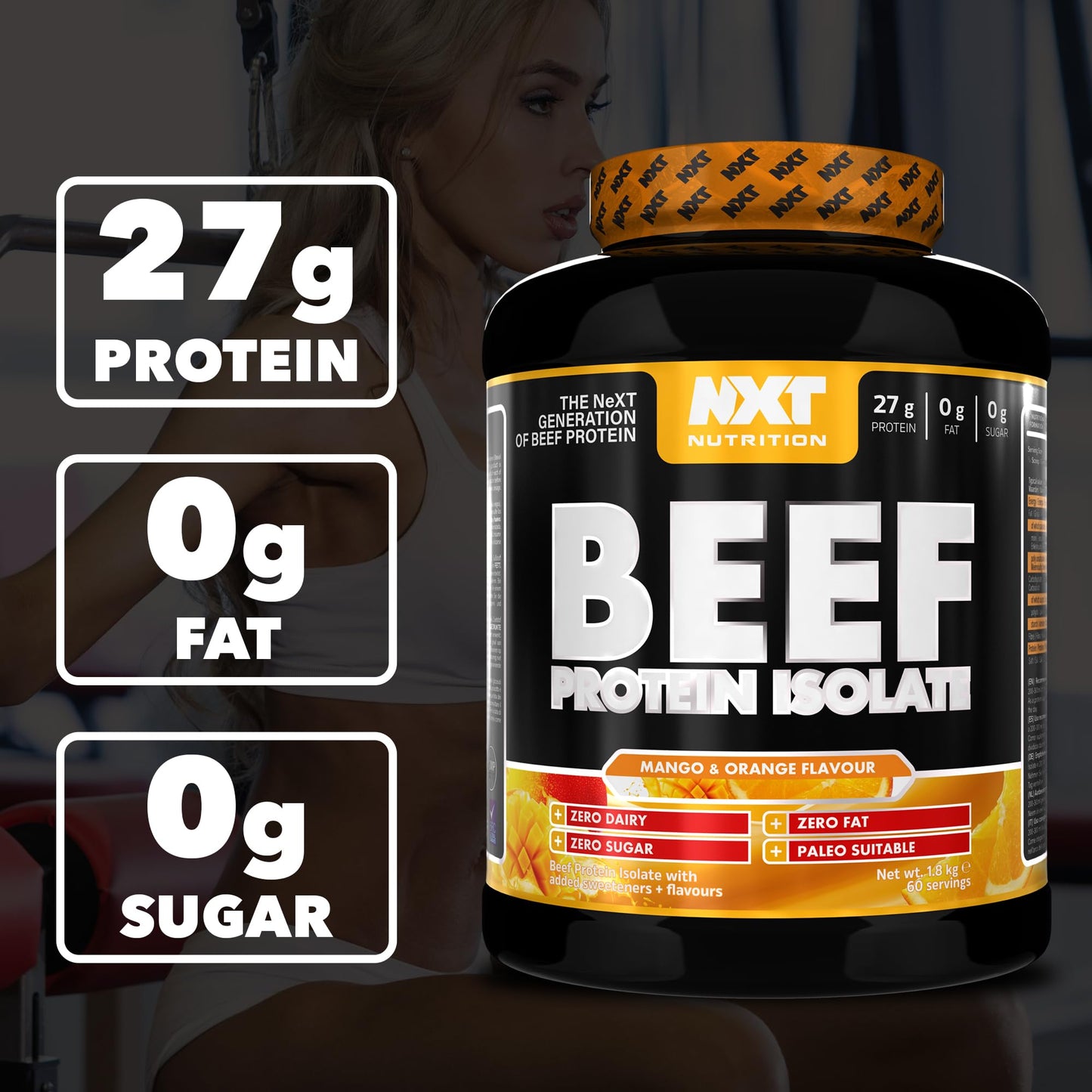 NXT Nutrition Beef Protein Isolate Powder - Protein Powder High in Natural Amino Acids