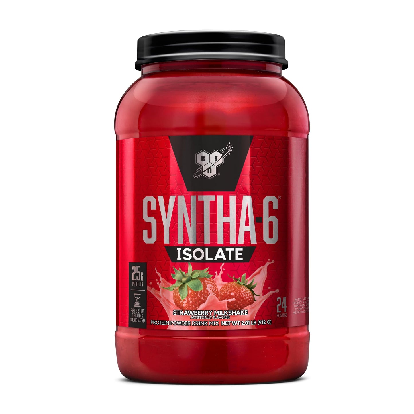 BSN SYNTHA-6 Isolate Protein Powder, Strawberry Protein Powder with Whey Protein 