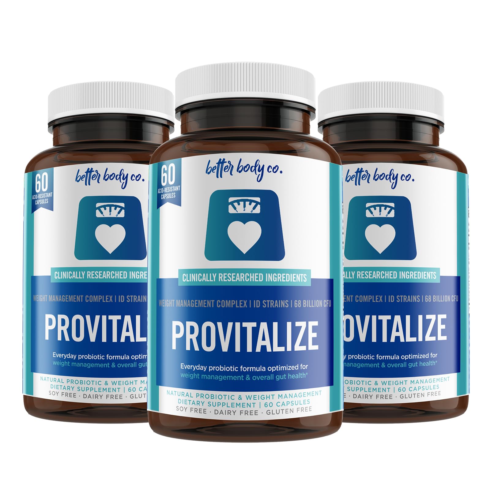 Better Body Co. Provitalize | Probiotics for Women, Menopause (3 Pack)