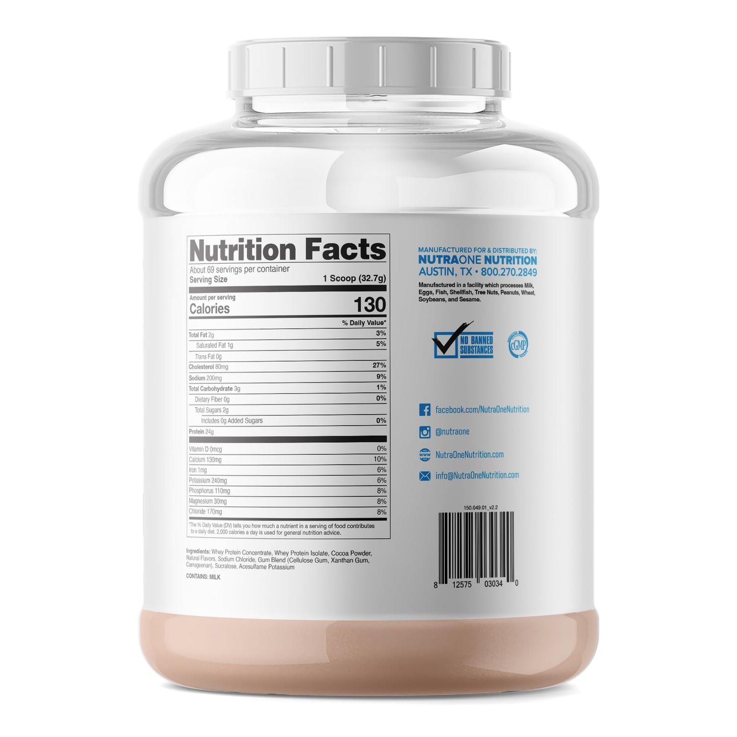 ProteinOne Whey Protein by NutraOne —Promote Recovery and Build Muscle