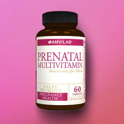 Amvilab Prenatal Multivitamin - One Serving a Day with All Essential Nutrients for Mom and Baby