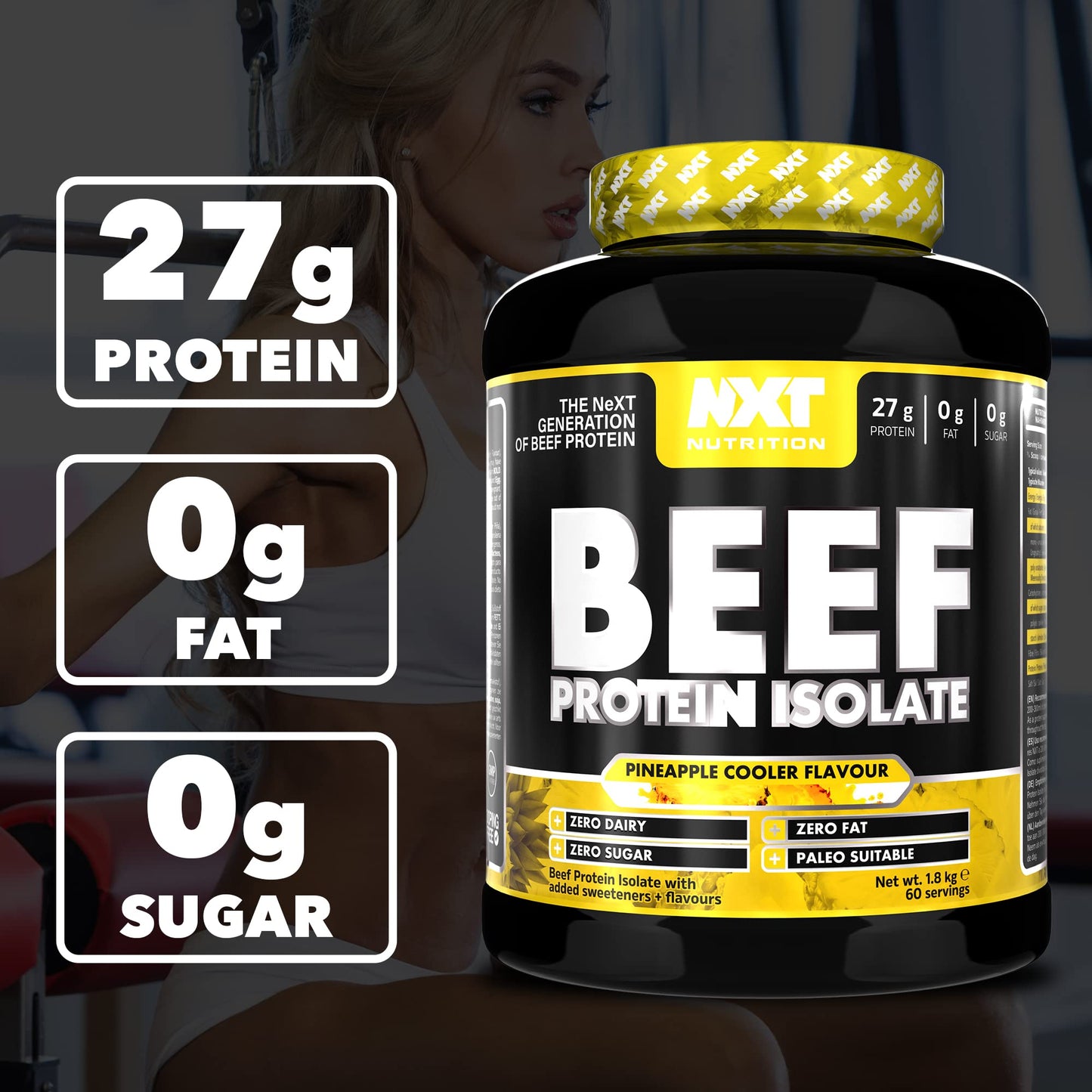 NXT Nutrition Beef Protein Isolate Powder - Protein Powder High in Natural Amino Acids