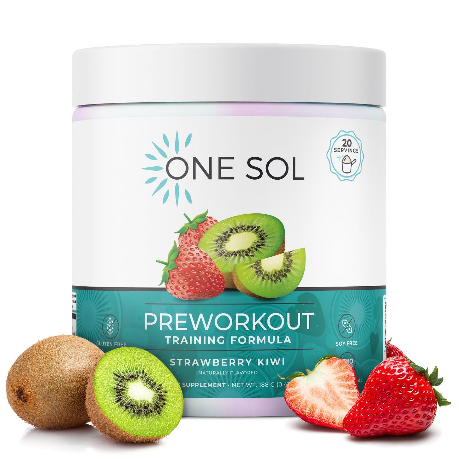 One Sol Pre-Workout for Women, Enhanced Pump & Focus, No Jitters Or Crash, Natural