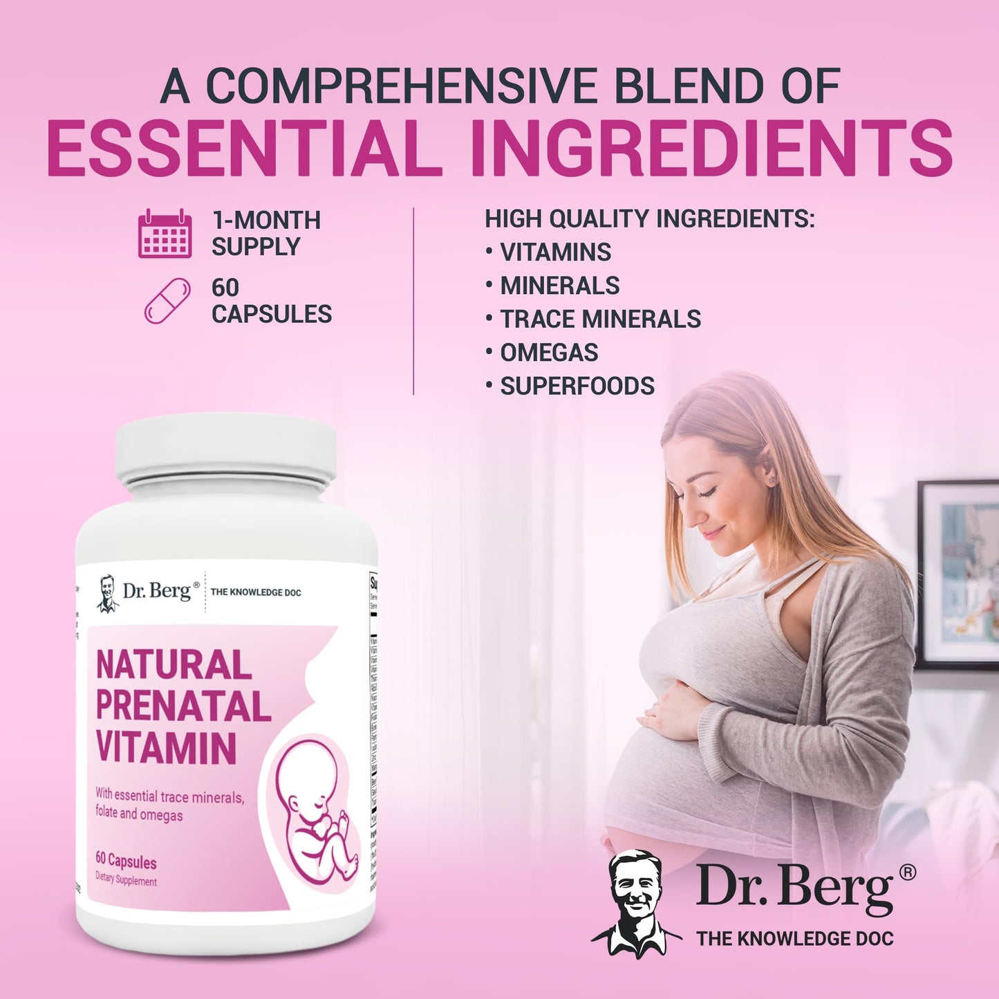 Dr. Berg Natural Prenatal Vitamins for Women (Pregnant & Nursing) - Prenatal Vitamins