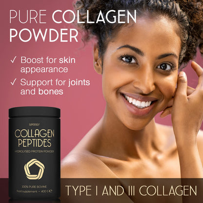 Premium Collagen Powder - Collagen Supplements for Women & Men - Pure Bovine Collagen Peptides 400g