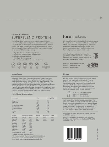 Form Superblend Protein - Vegan Protein Powder with Superfoods, Vitamins and Minerals