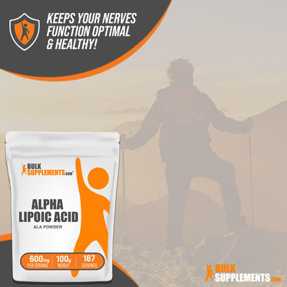 BULKSUPPLEMENTS.COM Alpha Lipoic Acid Powder - ALA Supplement, Alpha Lipoic