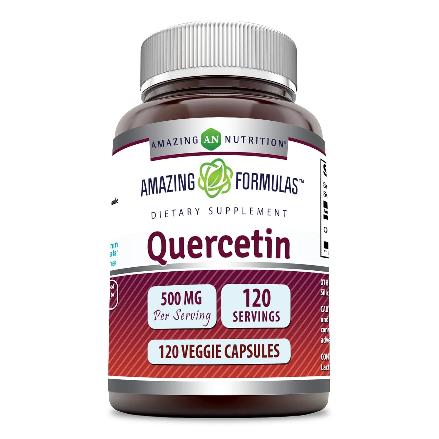 Amazing Formulas Quercetin 500mg 120 Veggie Capsules Supplement - Non-GMO