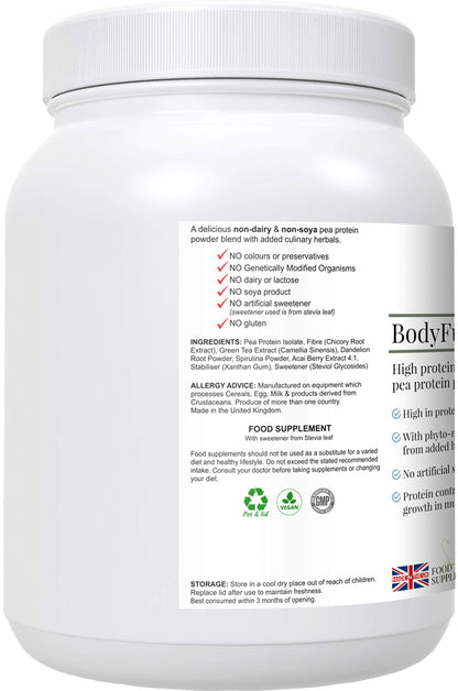 Complementary Supplements - BodyFuel Hypoallergenic Pea Protein Isolate Powder Plus Phytonutrients