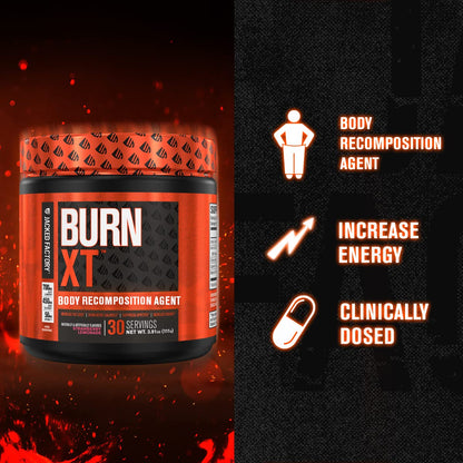 Jacked Factory Burn-XT Powder for Men & Women - Improve Focus & Increase Energy