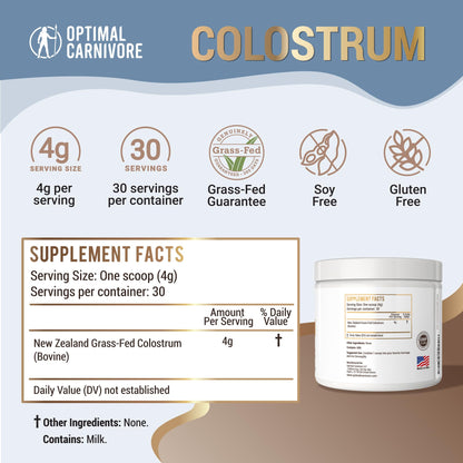 Grass Fed Colostrum Powder, Unflavored Bovine Colostrum for Humans