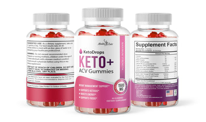 Keto Drops ACV Gummies Weight Loss - 1500mg Once a Day, Strong Time Released