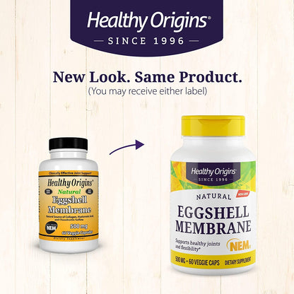 Healthy Origins Eggshell Membrane (NEM), 500 mg - Natural Collagen and Joint Support