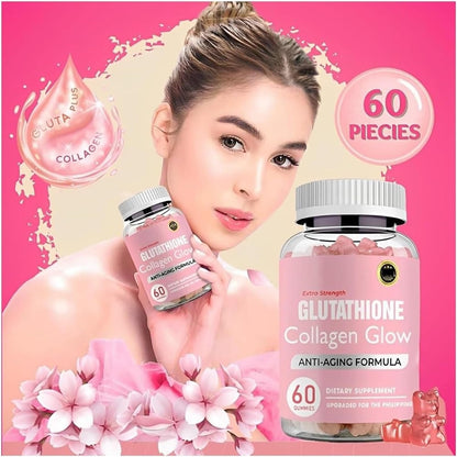 Caduola Glutathione Collagen Glow Gummies, Glutathione Collagen Glow Gummies for Dark Spot