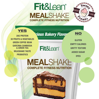 Fit & Lean Meal Shake Meal Replacement with Protein, Fiber, Probiotics and Organic Fruits