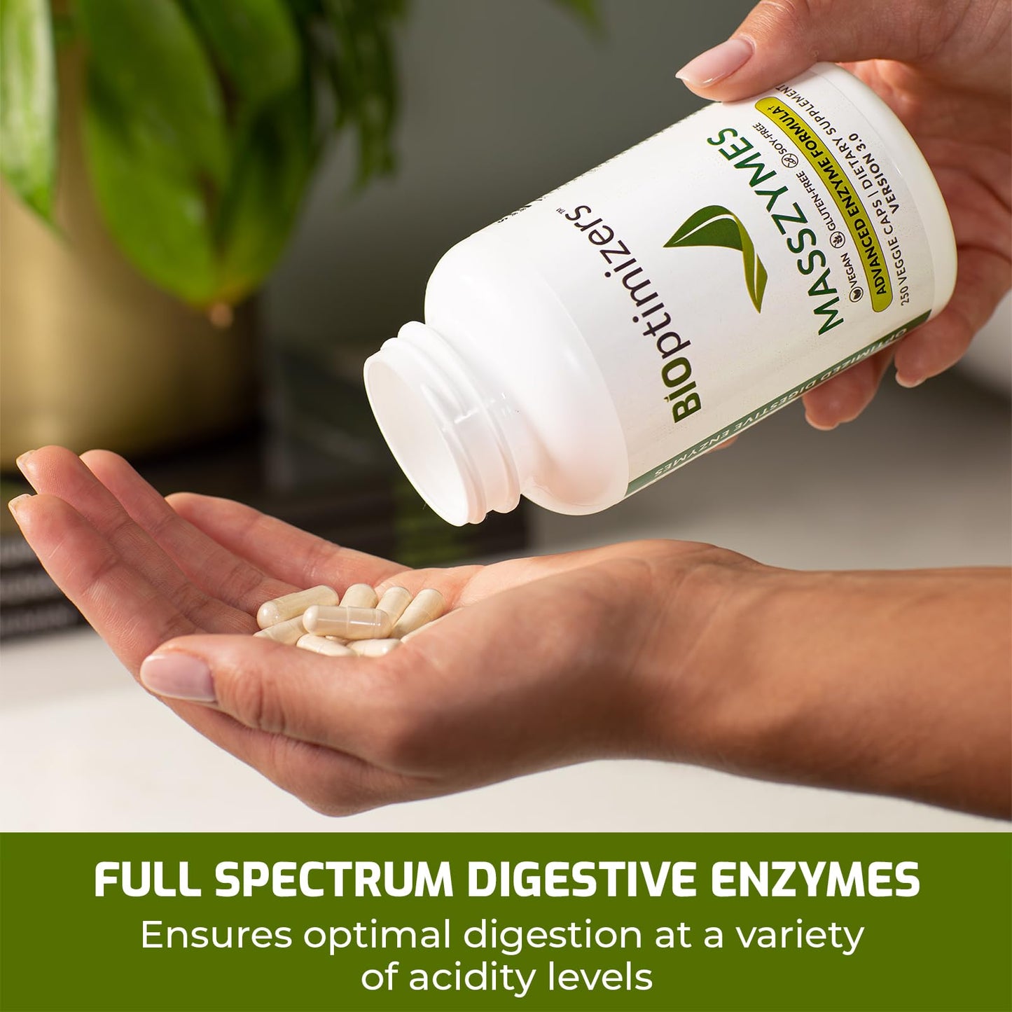 BiOptimizers MassZymes - Complete Digestive Enzymes Supplement for Gut