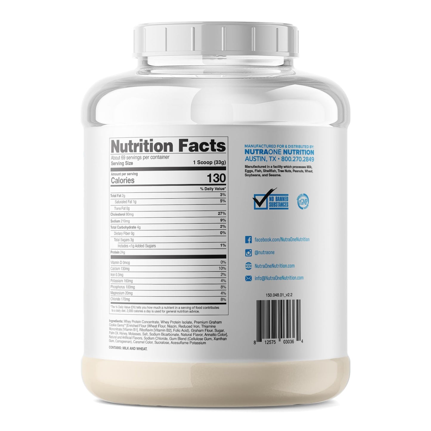 NutraOne ProteinOne Whey Protein Promote Recovery and Build Muscle with a Protein