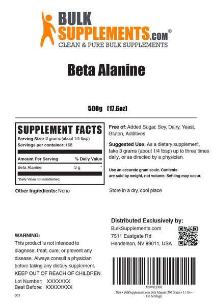 BULKSUPPLEMENTS.COM L-Citrulline DL-Malate 2:1 Powder 500g & Beta Alanine Powder 500g Bundle