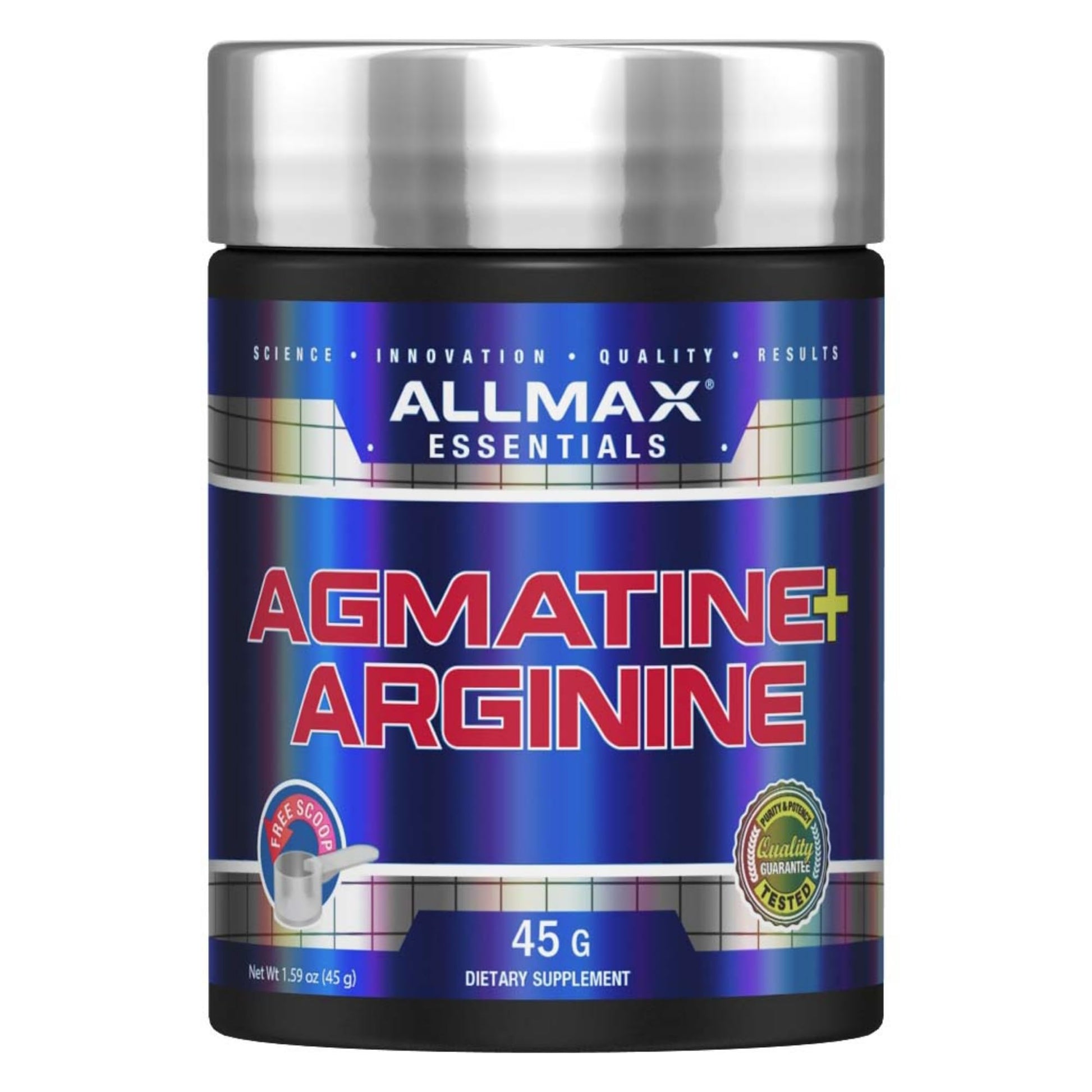 ALLMAX AGMATINE ARGININE - 45 g - Modulates Nitric Oxide Levels - Improves Body