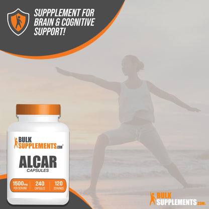 BULKSUPPLEMENTS.COM Acetyl L-Carnitine Capsules - ALCAR HCl, Carnitine Supplement