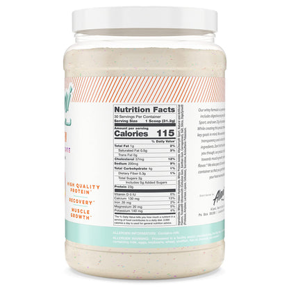 Alani Nu Whey Protein Powder Confetti Cake | 23g Protein with Low Sugar & Digestive Enzymes