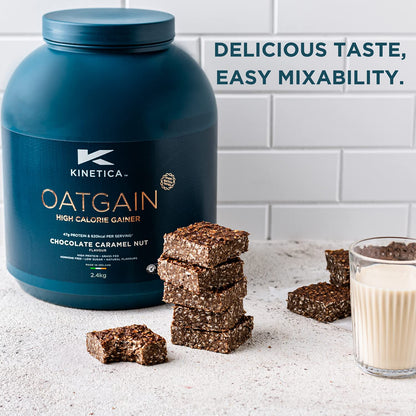 Kinetica OatGain Weight Gainer 600+ Calories & 47g Protein per Serving, 2.4 kg