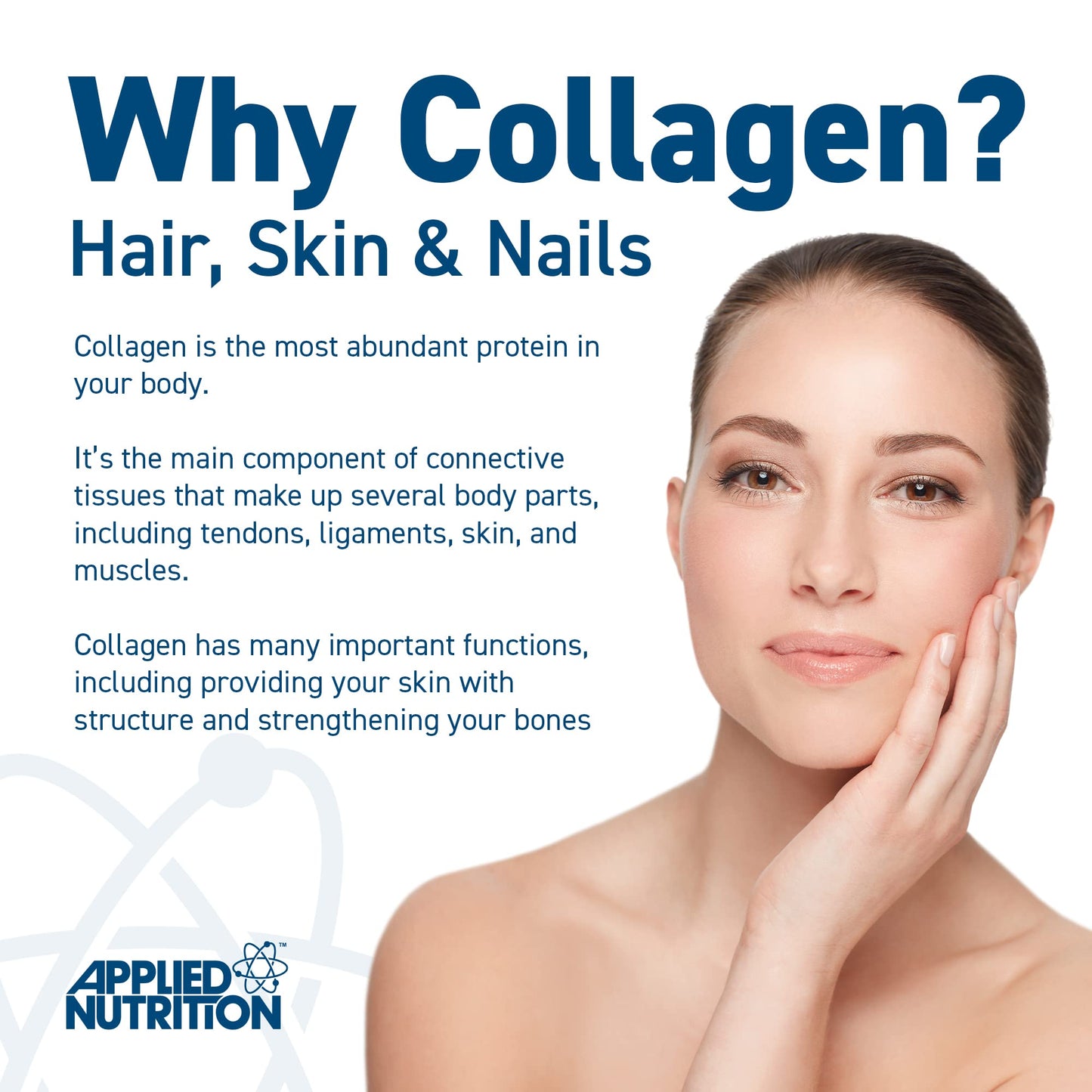 Applied Nutrition Marine Collagen Powder - Hydrolysed Collagen Protein, Healthy Skin, Hair, Nails