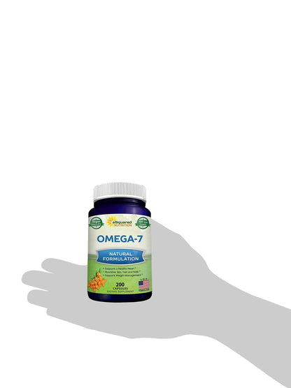 aSquared Nutrition Purified Omega 7 Fatty Acids-200 Capsules from Natural Sea Buckthorn