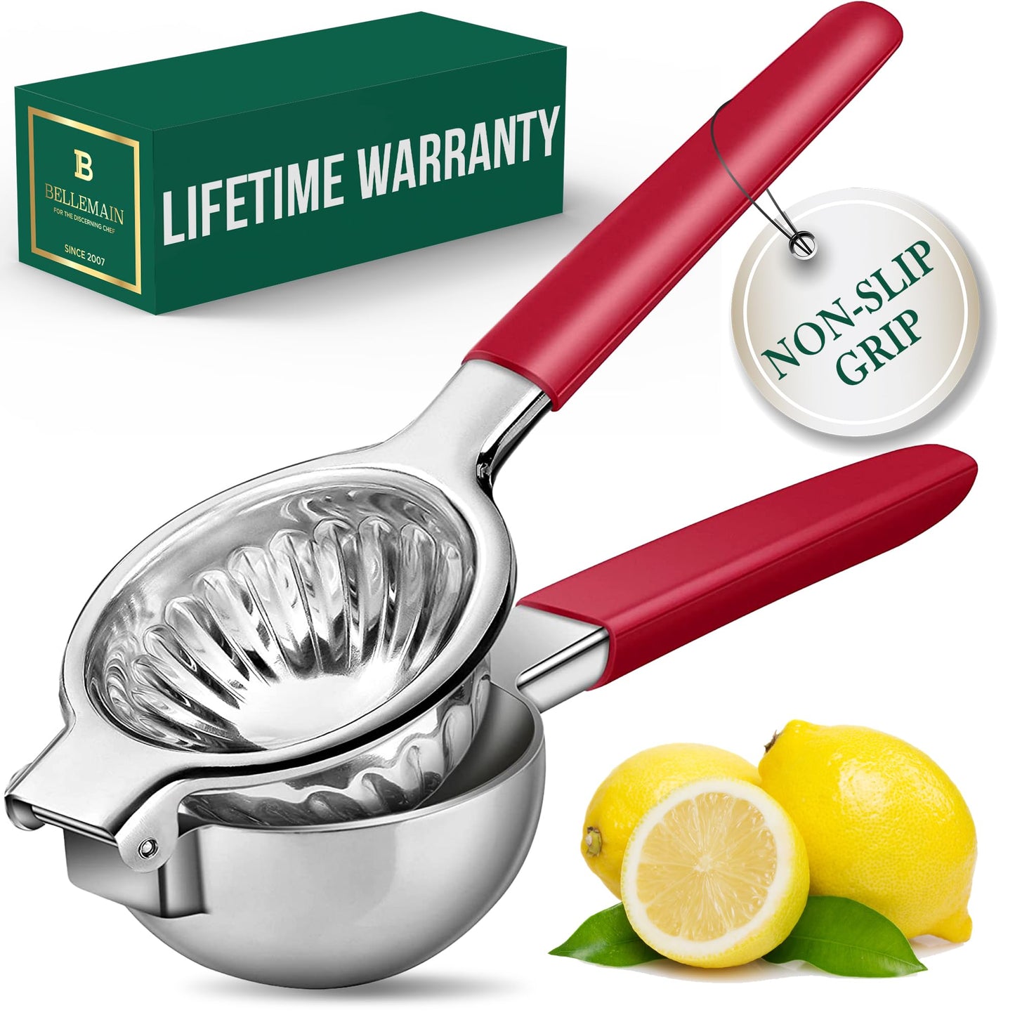 Bellemain Citrus Juicer | Metal Lemon Squeezer | Lime and Lemon Juicer Stainless Steel 