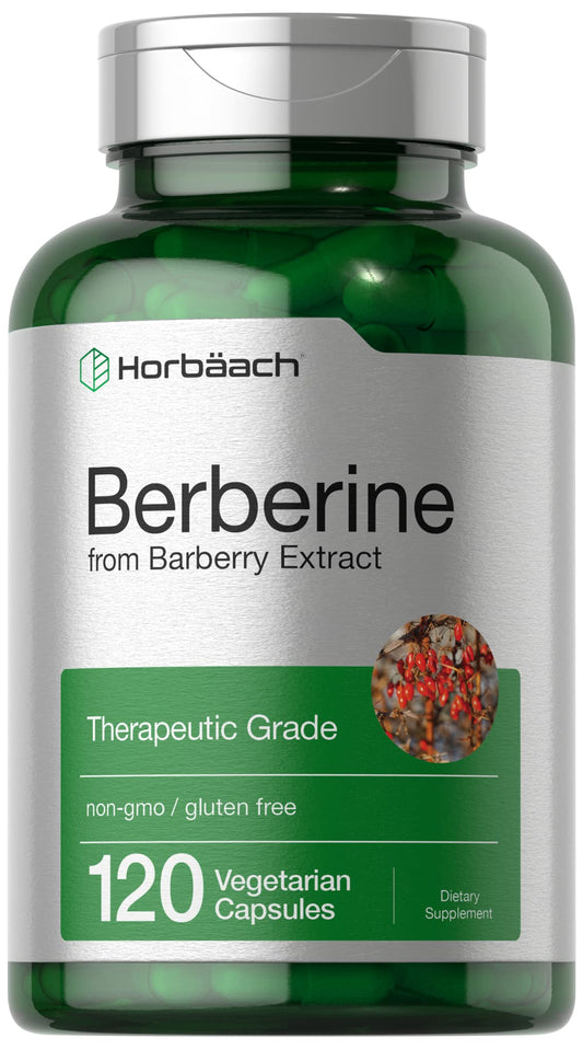 Berberine Supplement | 120 Capsules | Berberine HCl from Barberry Extract | Non-GMO